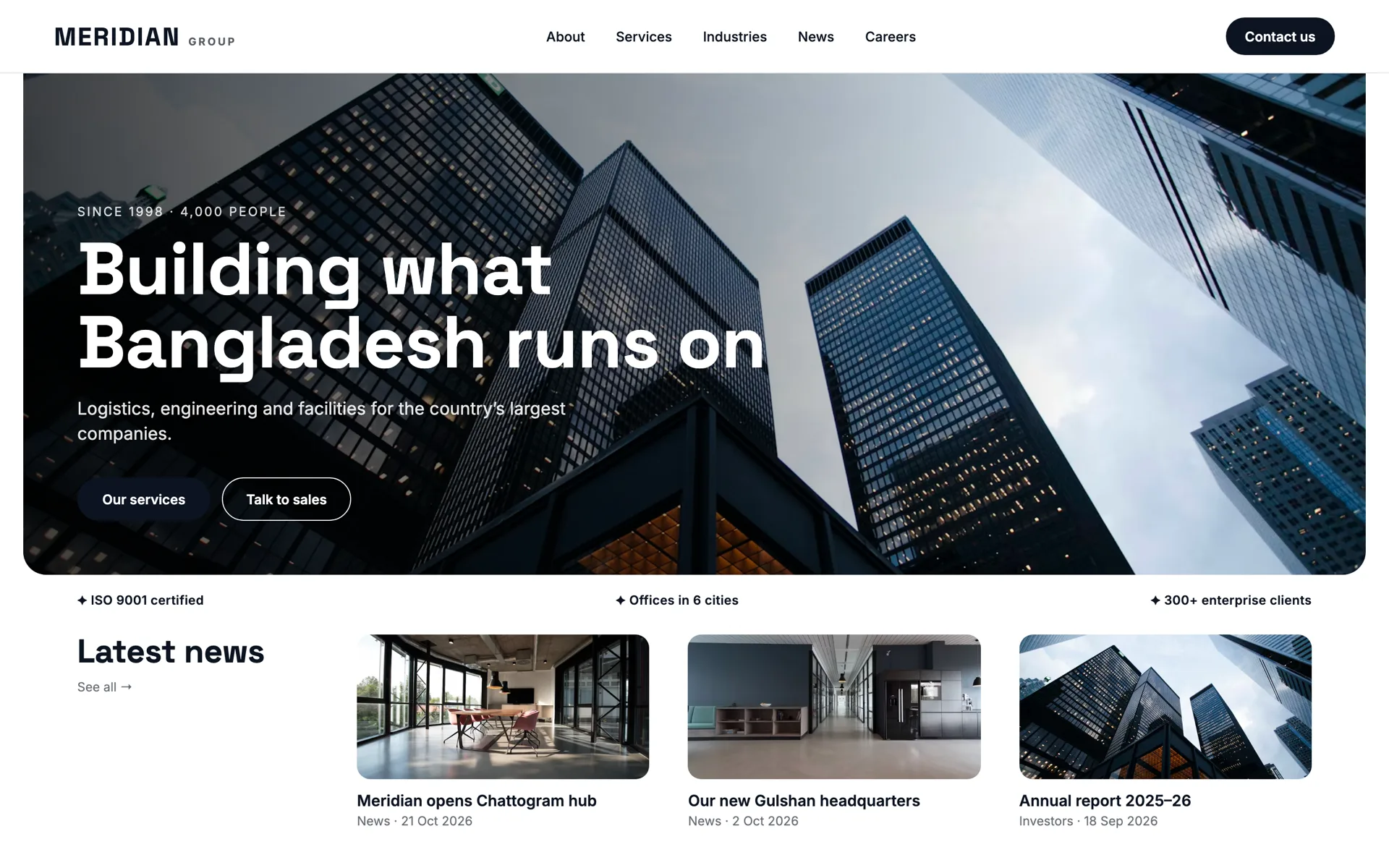 Corporate & business — demo website