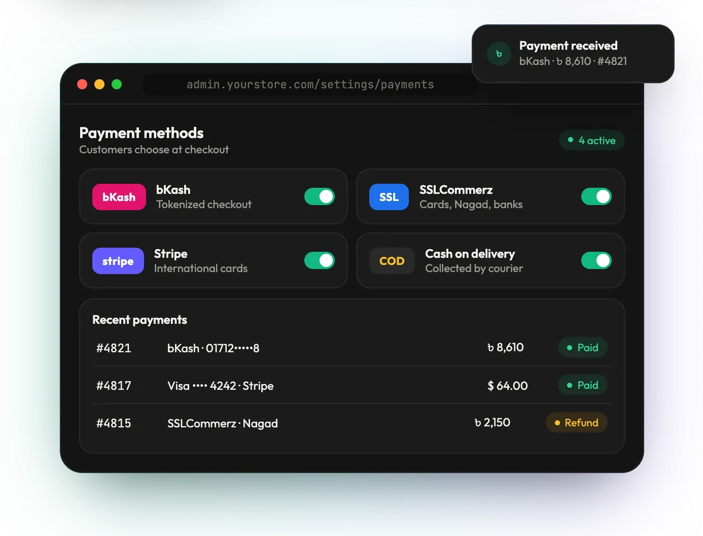 Payments that just work